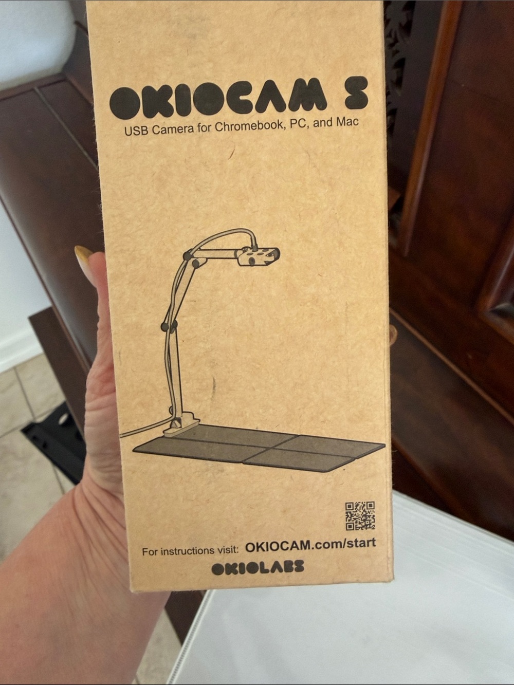 Okiocam3 - USB Document Camera for Chromebook, PC, and Mac - Brown